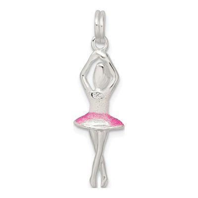 Sterling Silver Enamel Ballerina Charm – view 5