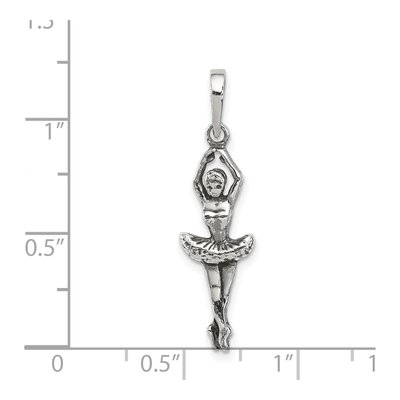 Sterling Silver Antiqued Ballerina Pendant – view 4