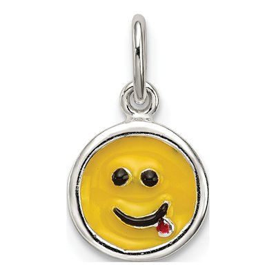 Sterling Silver Enamel Emotion Face Charm