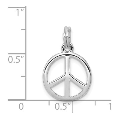 Sterling Silver Peace Sign Pendant – view 4