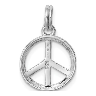Sterling Silver Peace Sign Pendant – view 5