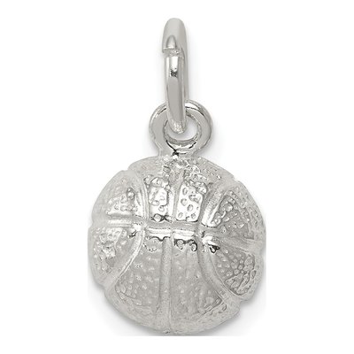 Sterling Silver Basketball Pendant