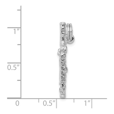 Sterling Silver Flute Charm – view 4
