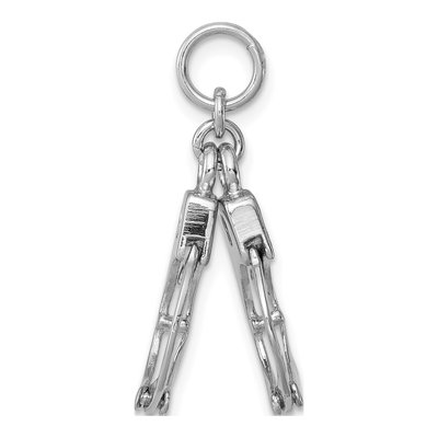 Sterling Silver Movable Handcuffs Pendant – view 3
