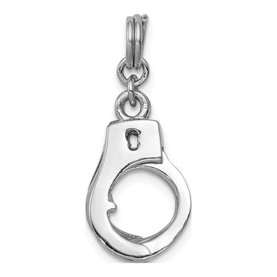 Sterling Silver Movable Handcuffs Pendant – view 4