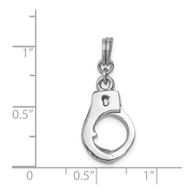 Sterling Silver Movable Handcuffs Pendant – view 5
