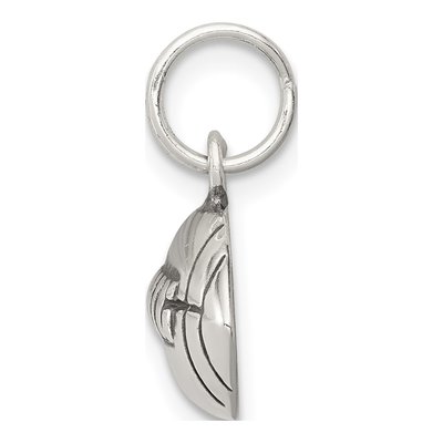 Sterling Silver Antiqued Football Pendant – view 3