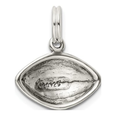 Sterling Silver Antiqued Football Pendant – view 4