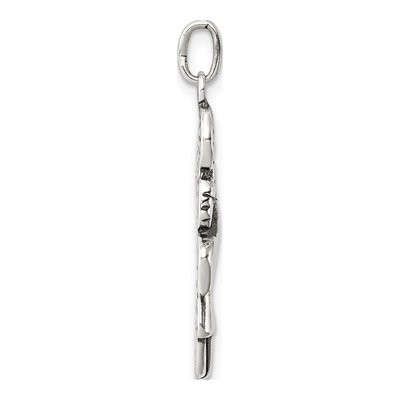 Sterling Silver Antiqued Cheerleader Charm – view 3
