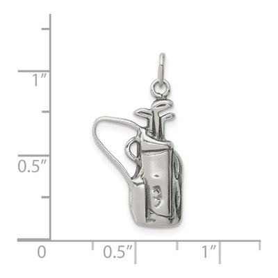 Sterling Silver Golf Clubs Bag Pendant – view 4