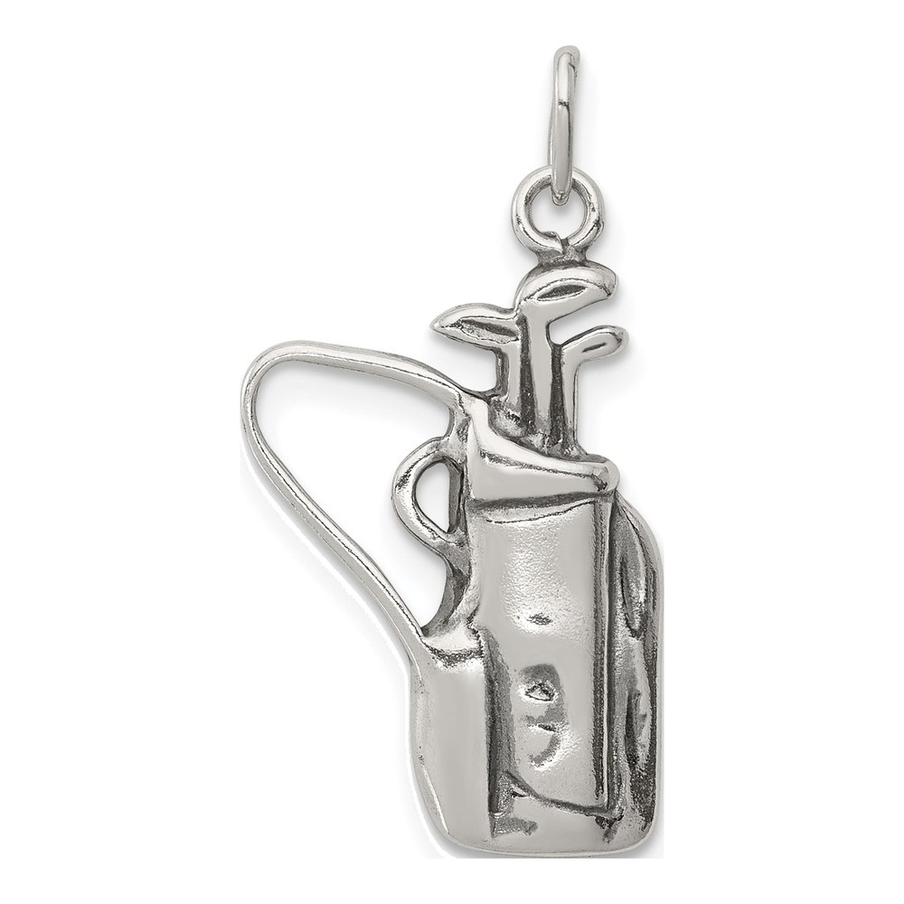 Sterling Silver Golf Clubs Bag Pendant