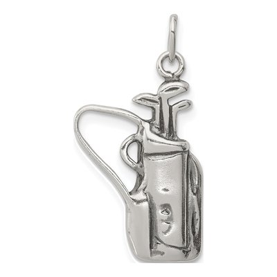 Sterling Silver Golf Clubs Bag Pendant