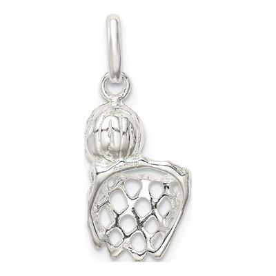 Sterling Silver Basketball Hoop Charm – view 5