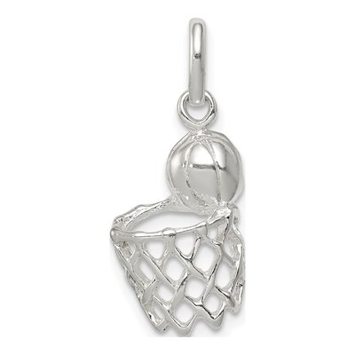 Sterling Silver Basketball Hoop Charm