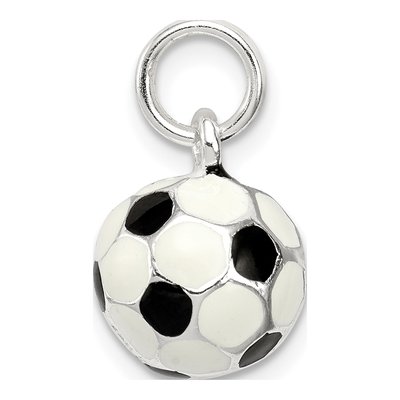 Sterling Silver Soccer Ball Charm – view 3