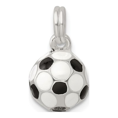 Sterling Silver Soccer Ball Charm – view 5