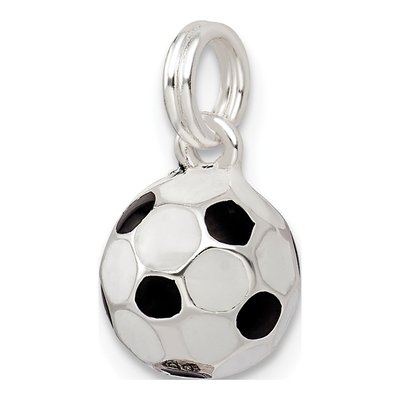 Sterling Silver Soccer Ball Charm – view 6