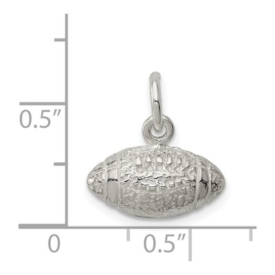 Sterling Silver Football Pendant – view 4