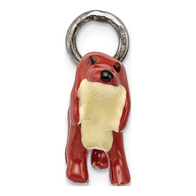 Sterling Silver Enameled Cocker Spaniel Pendant – view 3