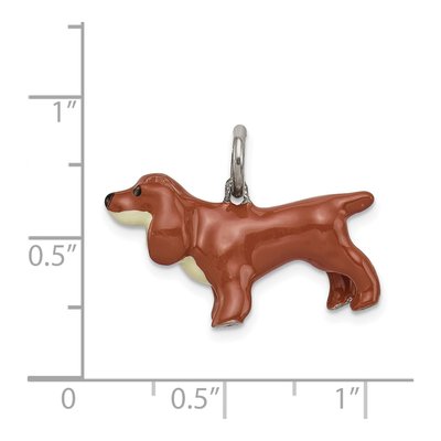 Sterling Silver Enameled Cocker Spaniel Pendant – view 4
