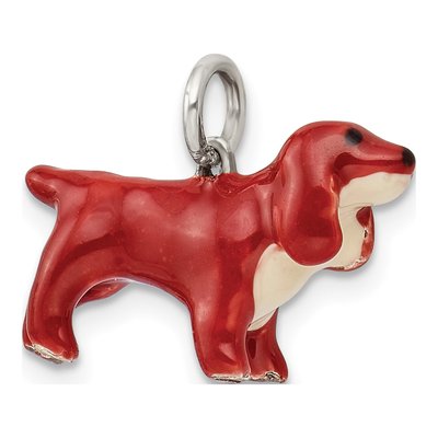 Sterling Silver Enameled Cocker Spaniel Pendant – view 6