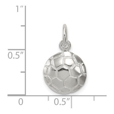 Sterling Silver Soccer Ball Charm Pendant – view 4