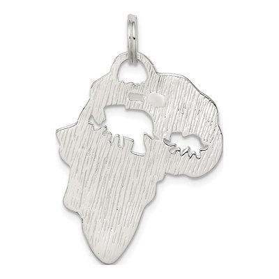 Sterling Silver Africa Elephant Cutout Pendant – view 5