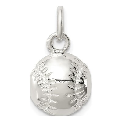Sterling Silver Baseball Pendant