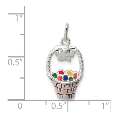 Sterling Silver Enameled Easter Basket Pendant – view 4