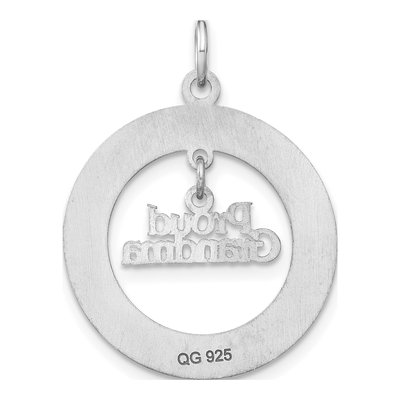 Sterling Silver Personalized Proud Grandma Charm – view 4