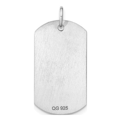 Sterling Silver Personalized Graduation Dog Tag Charm – view 4