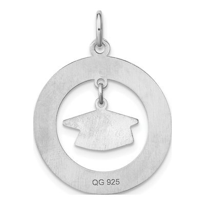 Sterling Silver Personalized Graduation Charm – view 4