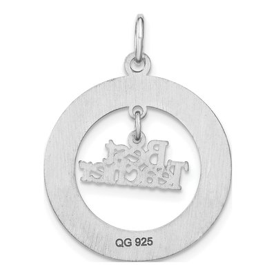 Sterling Silver Personalized Best Teacher Charm – view 4