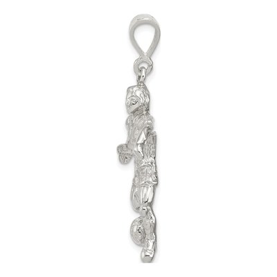 Sterling Silver Soccer Player Pendant – view 3