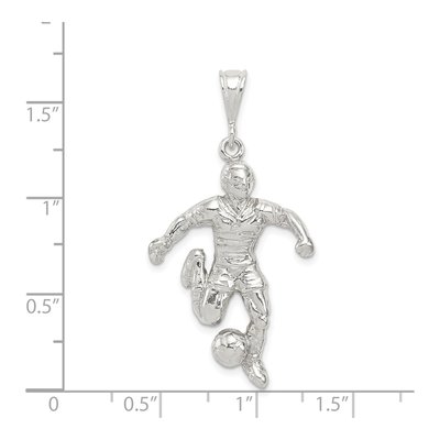 Sterling Silver Soccer Player Pendant – view 4