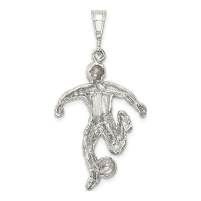 Sterling Silver Soccer Player Pendant – view 5