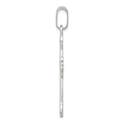 Sterling Silver Textured Cross Pendant – view 3