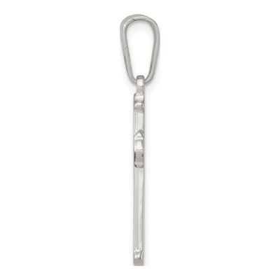Sterling Silver Matte Cross Pendant – view 3