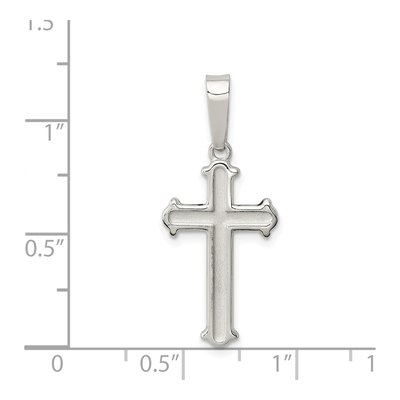 Sterling Silver Matte Cross Pendant – view 4