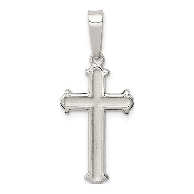 Sterling Silver Matte Cross Pendant