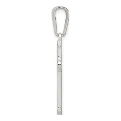 Sterling Silver Textured Cross Pendant – view 3
