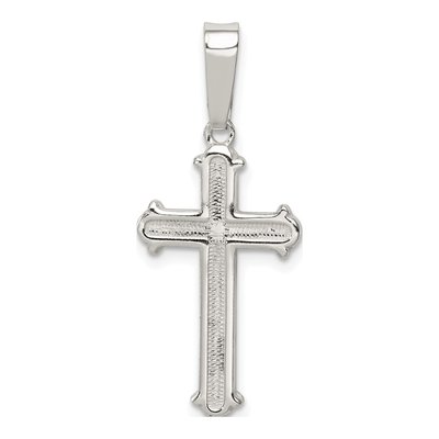 Sterling Silver Textured Cross Pendant