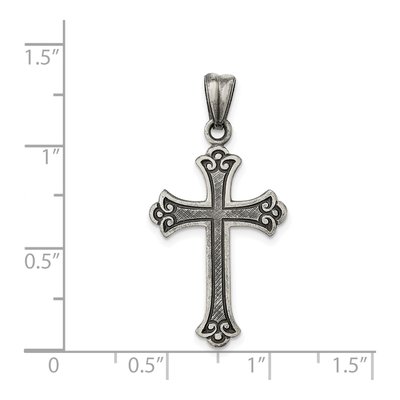 Sterling Silver Antiqued Cross Pendant – view 4