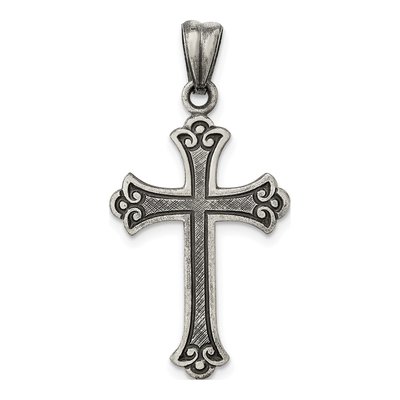 Sterling Silver Antiqued Cross Pendant