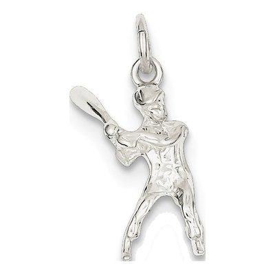 Sterling Silver Baseball Batter Charm