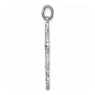 Sterling Silver Black Epoxy Cross Pendant – view 3