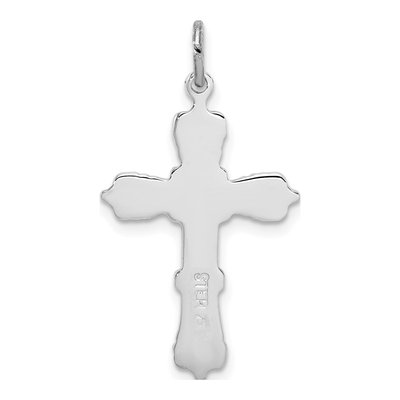 Sterling Silver Black Epoxy Cross Pendant – view 5