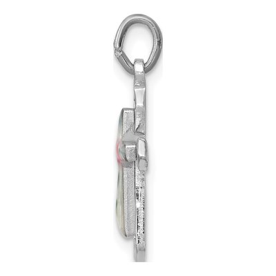 Sterling Silver Enamel Cross Pendant – view 3