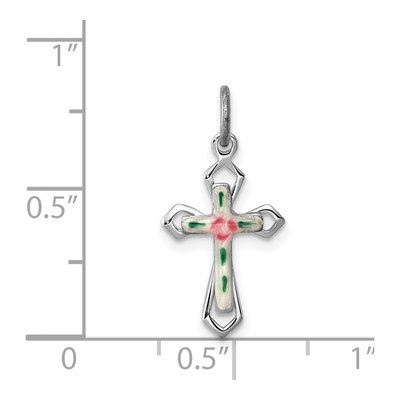 Sterling Silver Enamel Cross Pendant – view 5