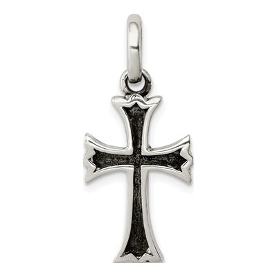 Sterling Silver Antiqued Cross Pendant